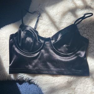 Adika Satin Finish Crop Top